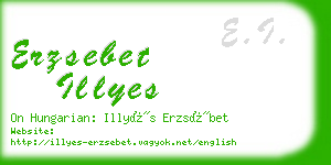 erzsebet illyes business card